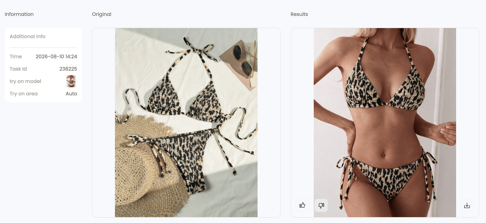 Snappyit studio result for the printed strappy bikini