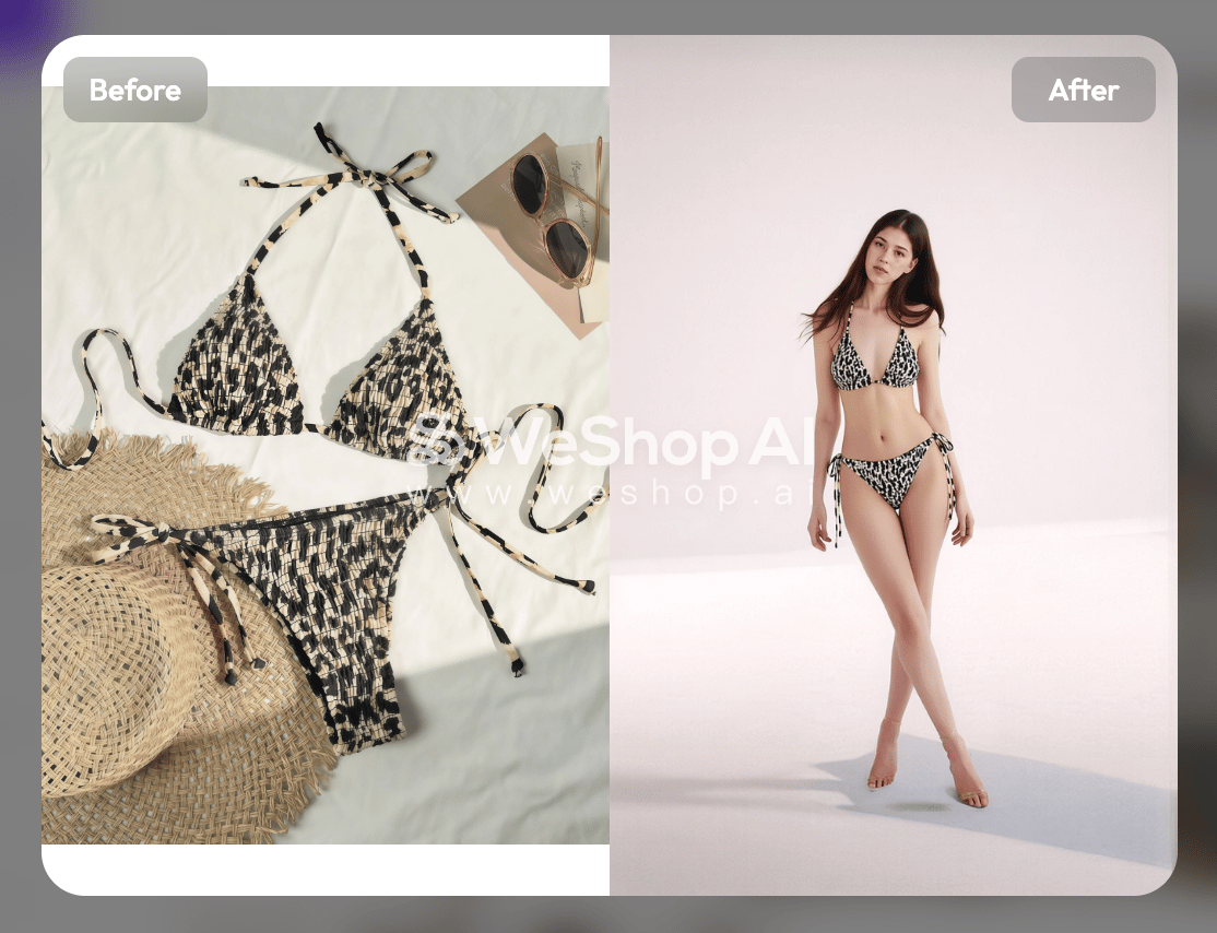WeShop studio result for the printed strappy bikini