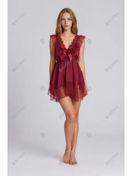 Botika burgundy tulle dress result