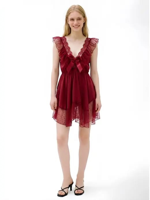 TheNewBlack burgundy tulle dress result