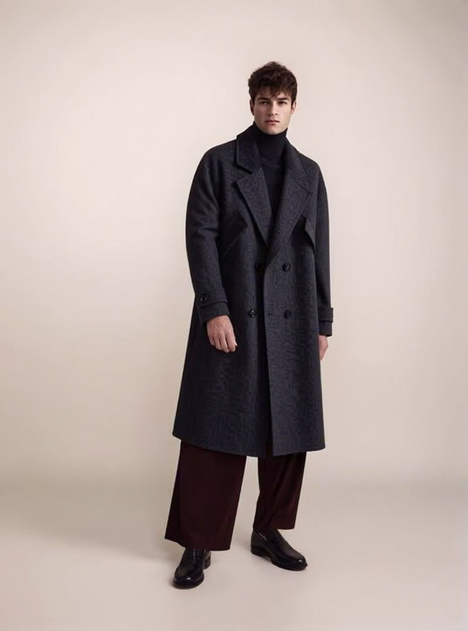 WeShop AI result for the men's gray long coat
