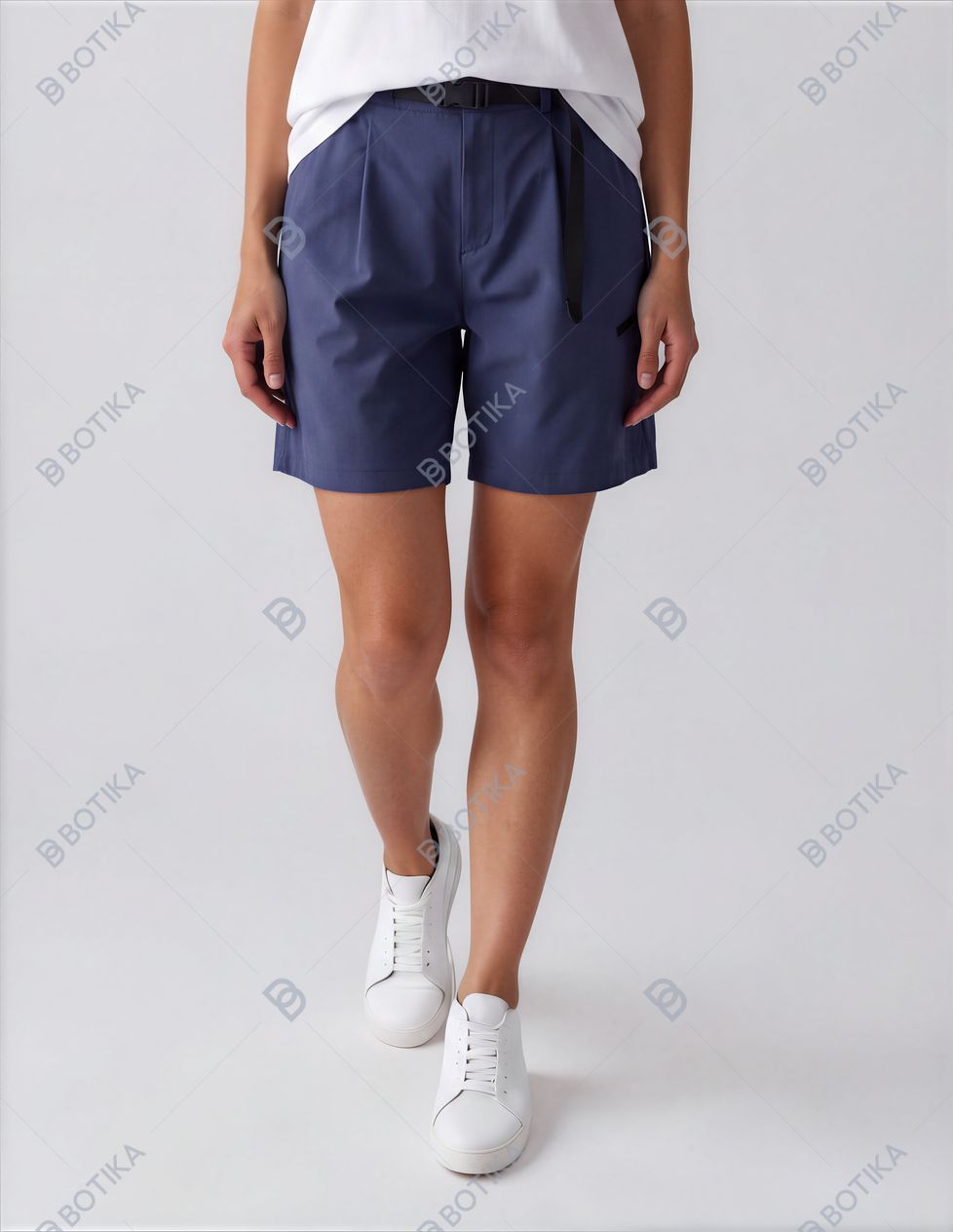 Botika result for blue belted shorts with watermark
