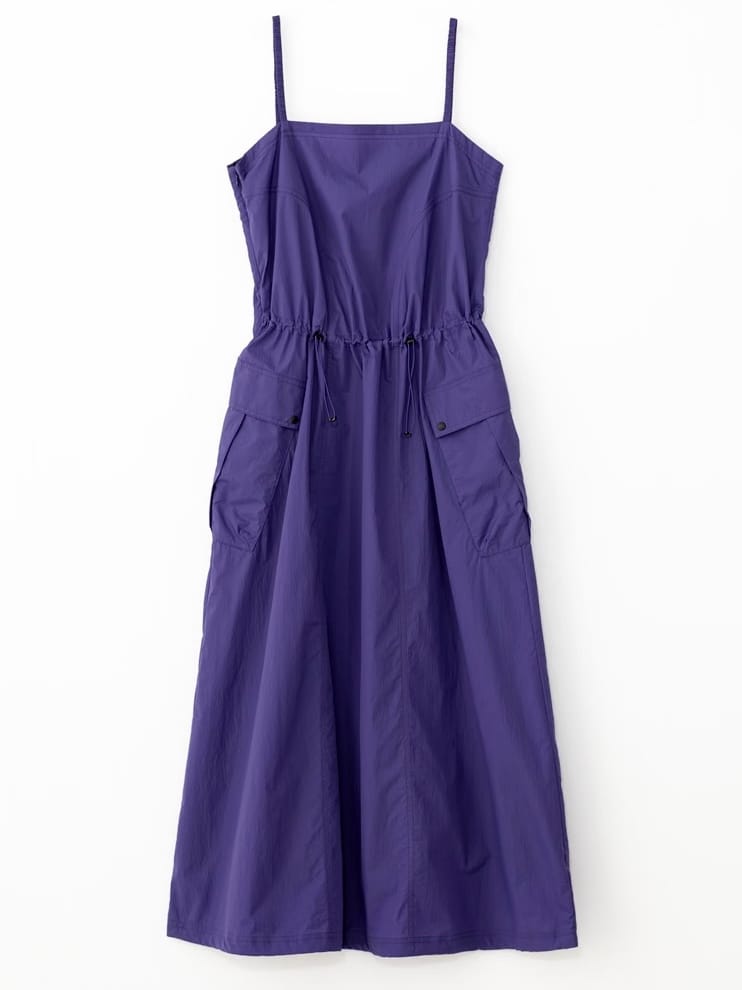 Purple spaghetti-strap dress source product photo