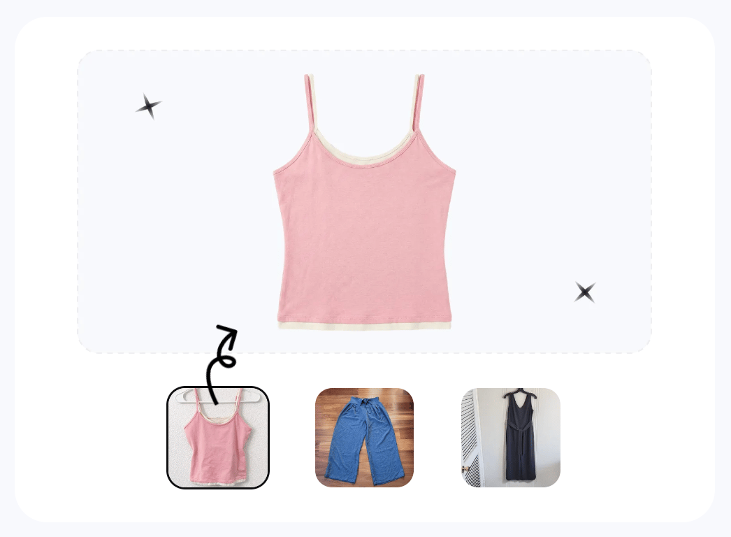 How to photograph thrifted clothes for resale
