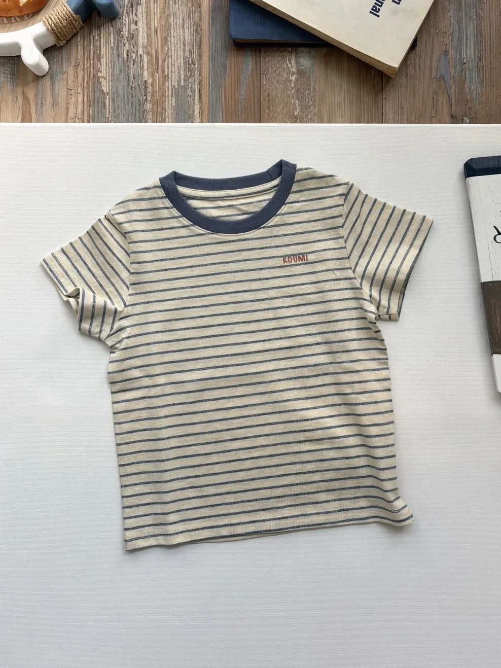 Original striped T-shirt photo used in every AI ghost mannequin test