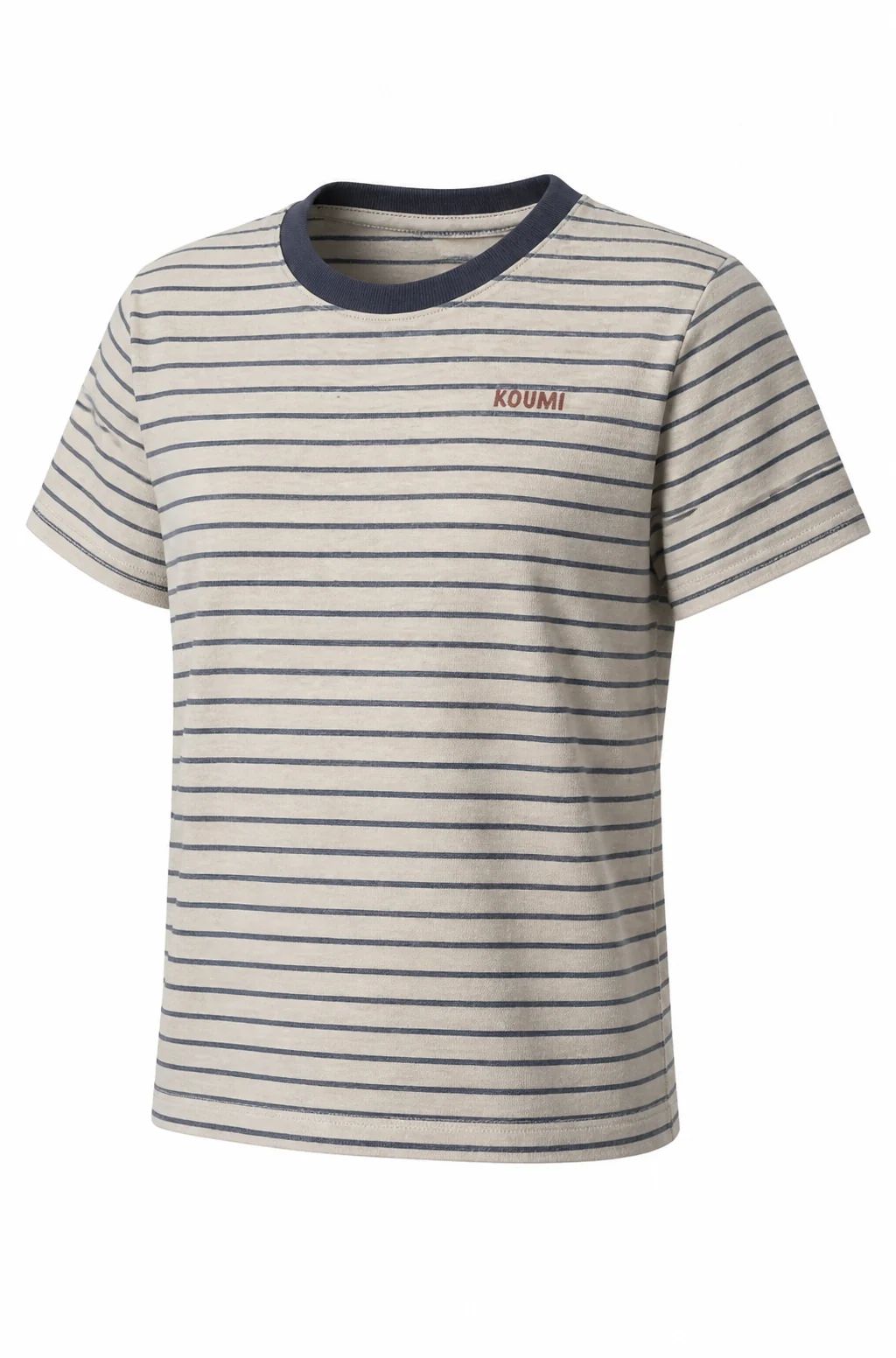 Snappyit angled ghost mannequin result for the same striped T-shirt