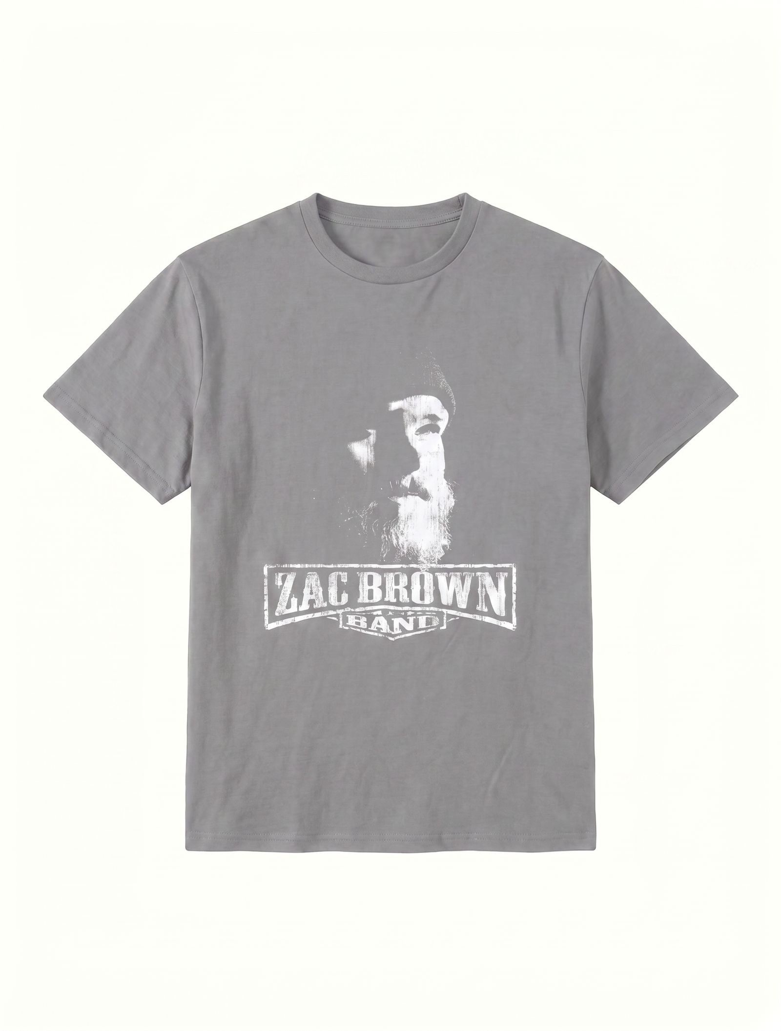 Same t-shirt regenerated as a different colorway with fabric weave and printed graphic preserved by Snappyit AI Color Change