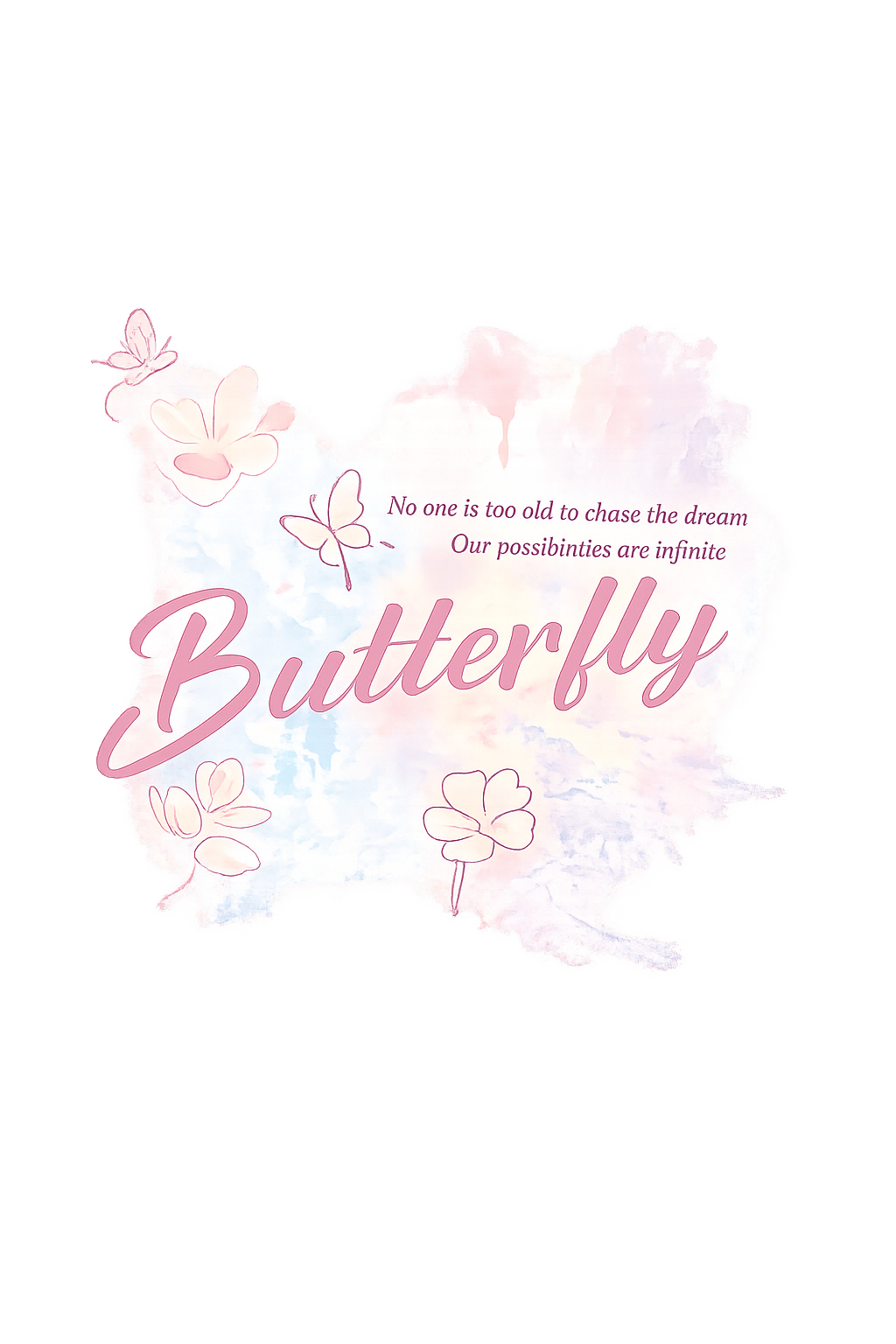 Transparent butterfly print used as the shared test design