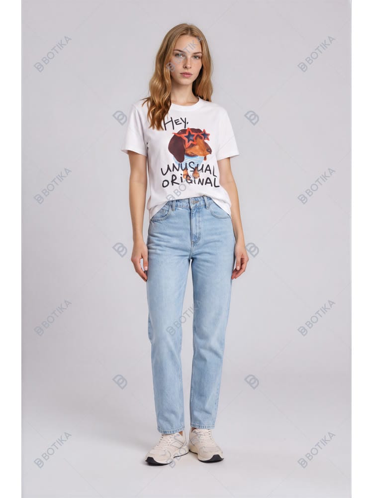 Botika result for the white dachshund graphic tee
