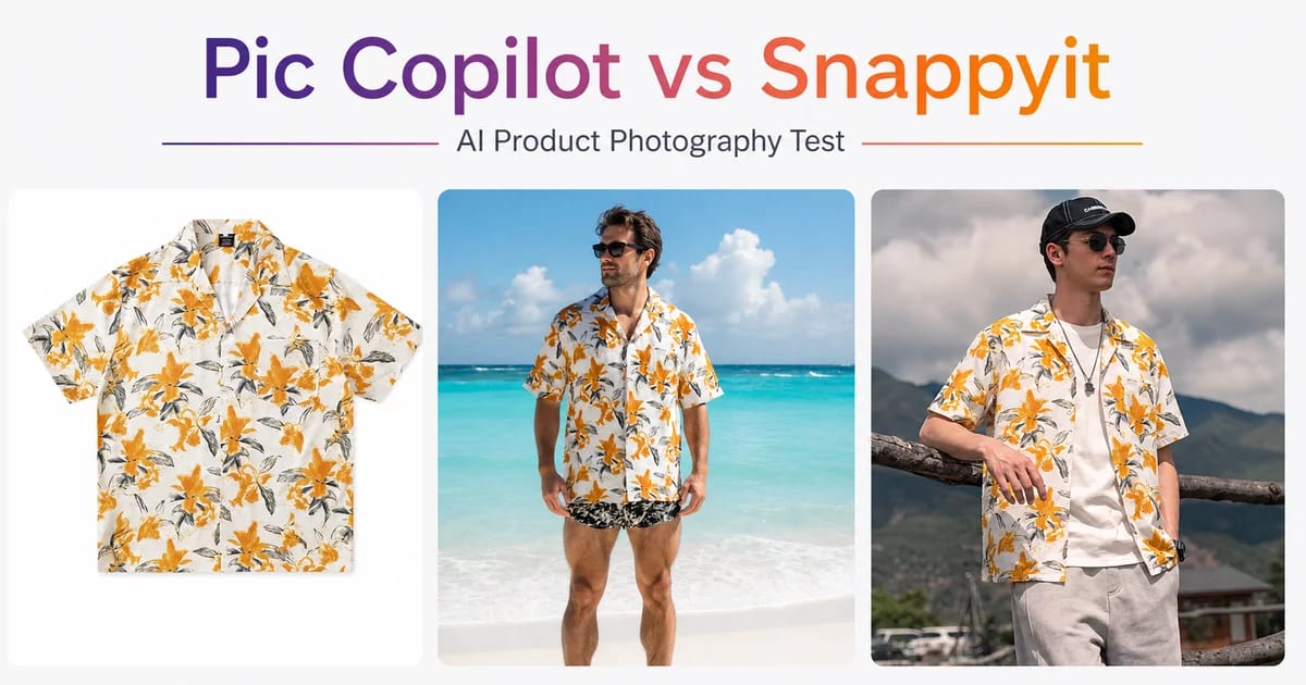 Pic Copilot vs Snappyit — AI product photography comparison