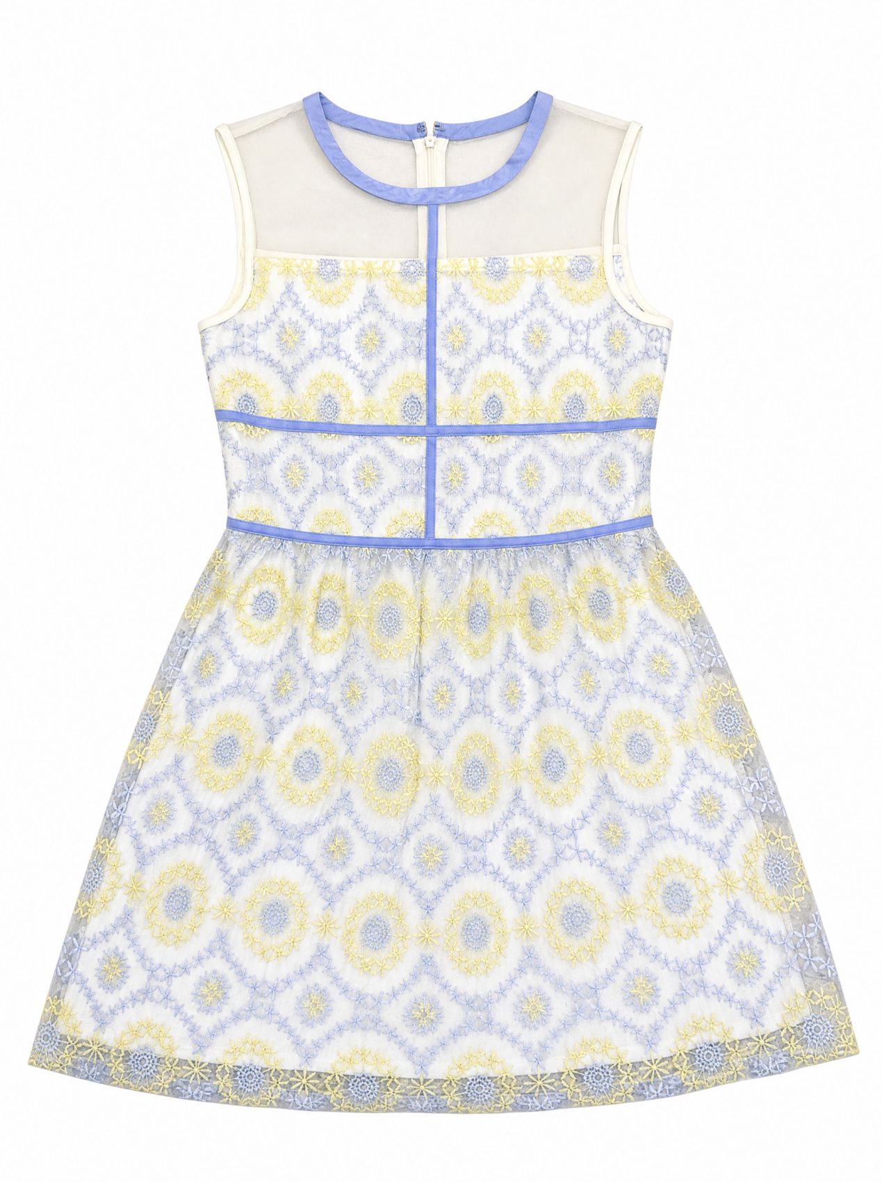 Snappyit flat-lay result for the embroidered dress on a clean white background