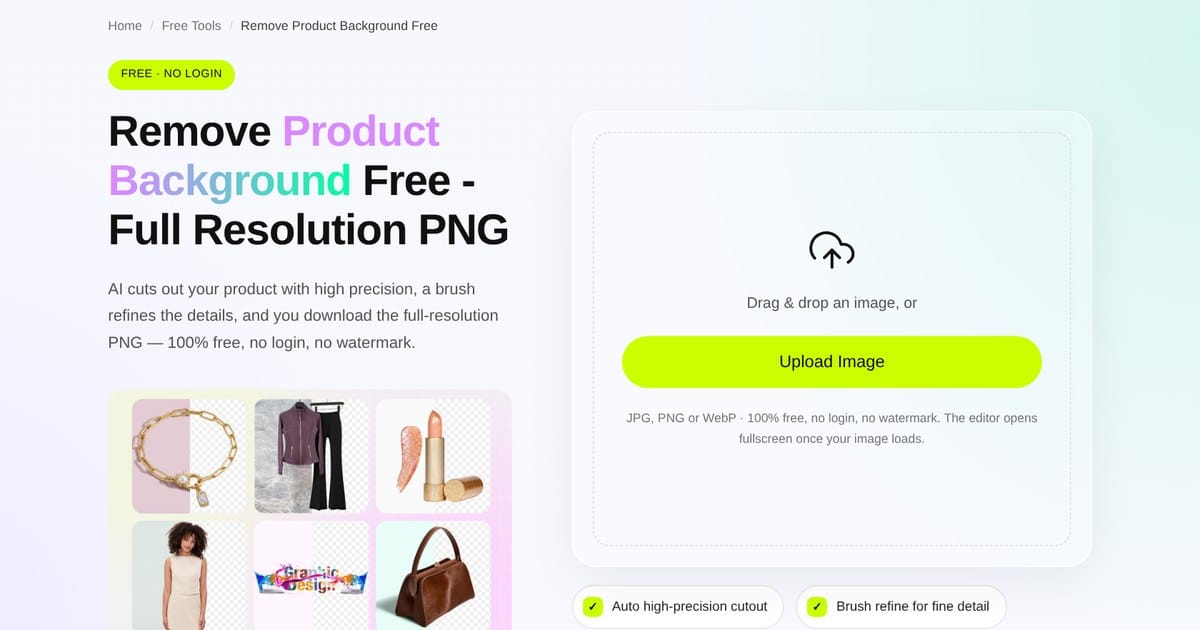 Product background remover for ecommerce images