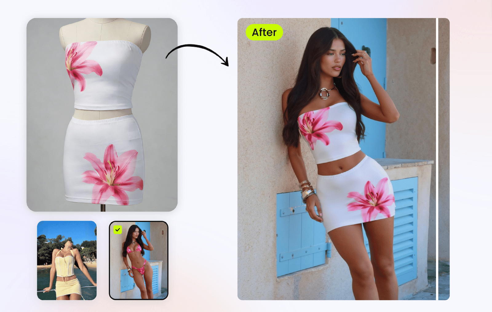 AI product photography for fashion brands — ghost mannequin, on-model lookbooks, and video from one sample photo