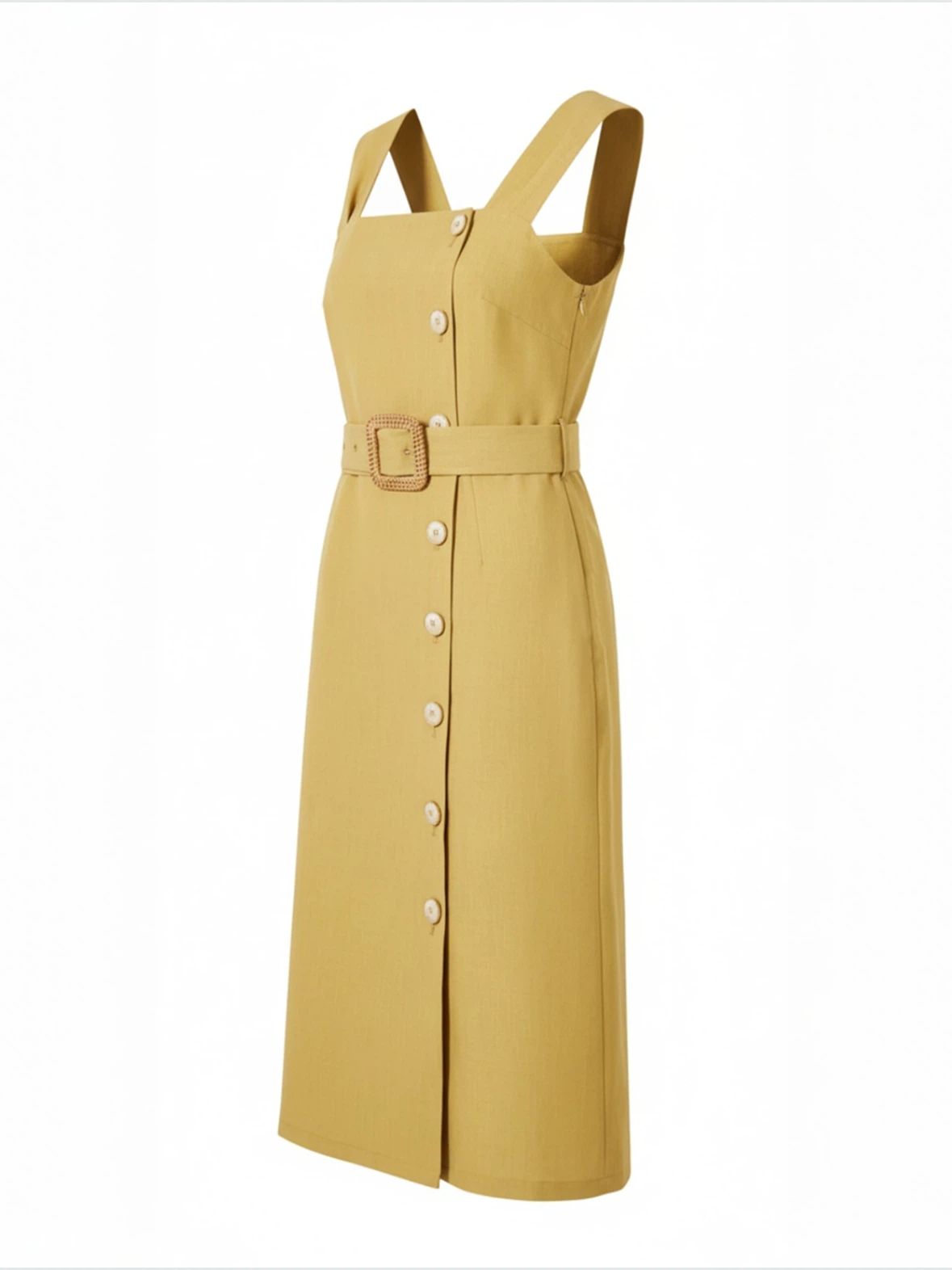 Yellow dress ghost mannequin-style result
