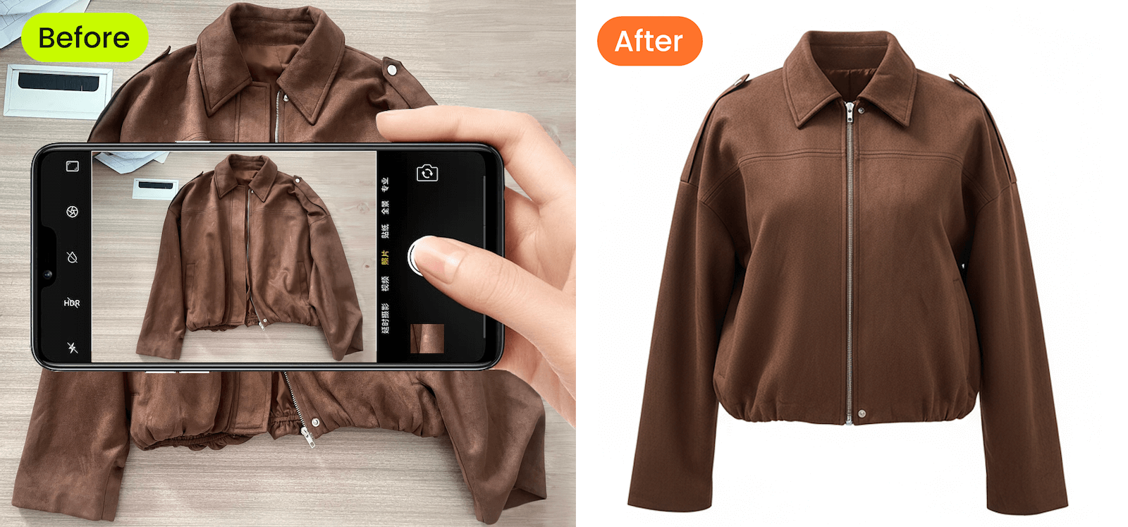 AI photos for resellers and marketplaces — supplier or phone photo to marketplace-ready listing image