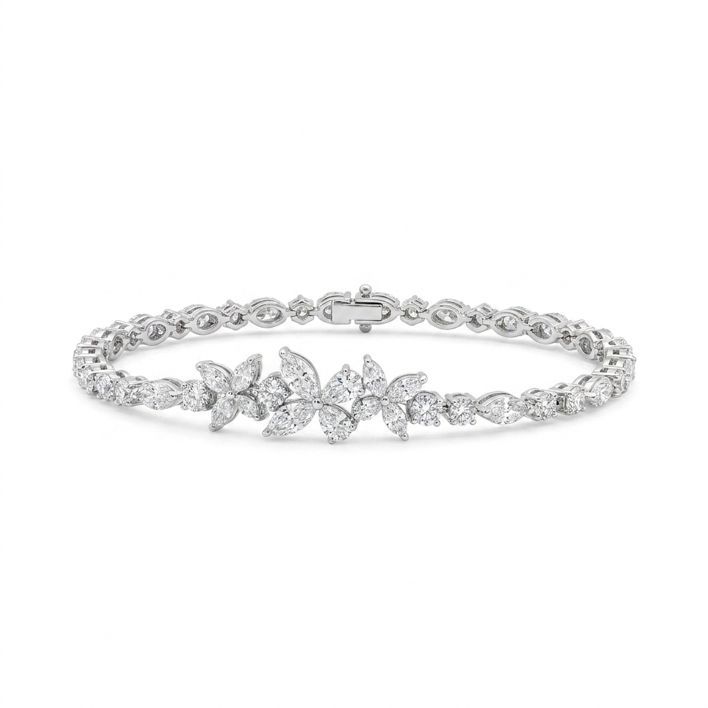 Diamond bracelet after Snappyit jewelry retouching