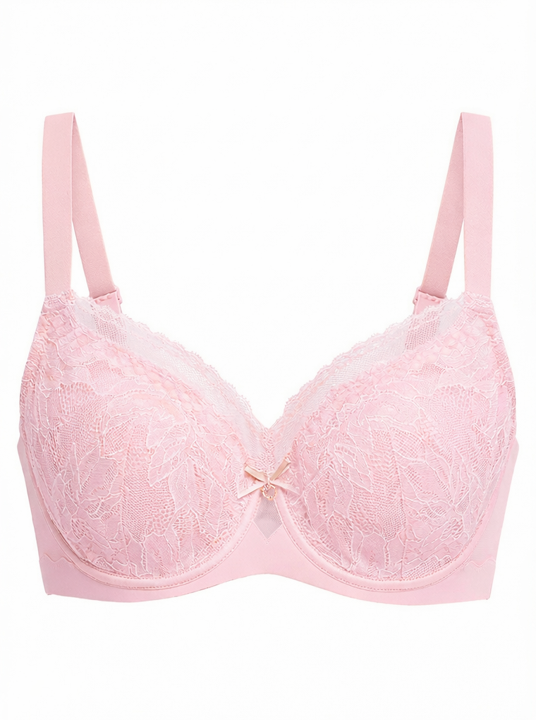 Lace bra recoloured to pink