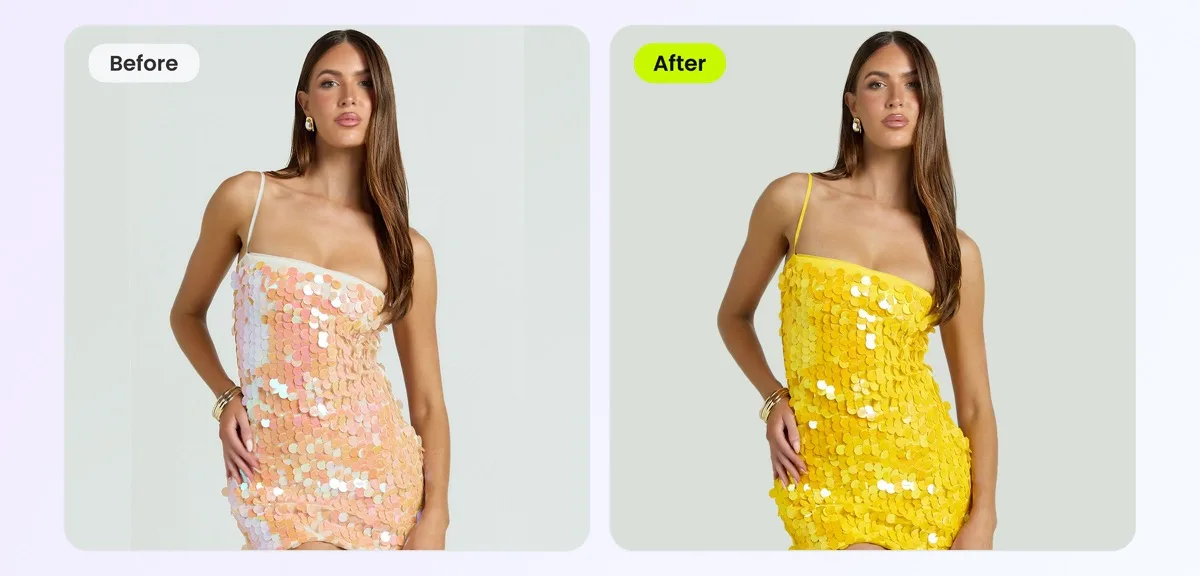 AI product recolor — generate every color variant from a single photo