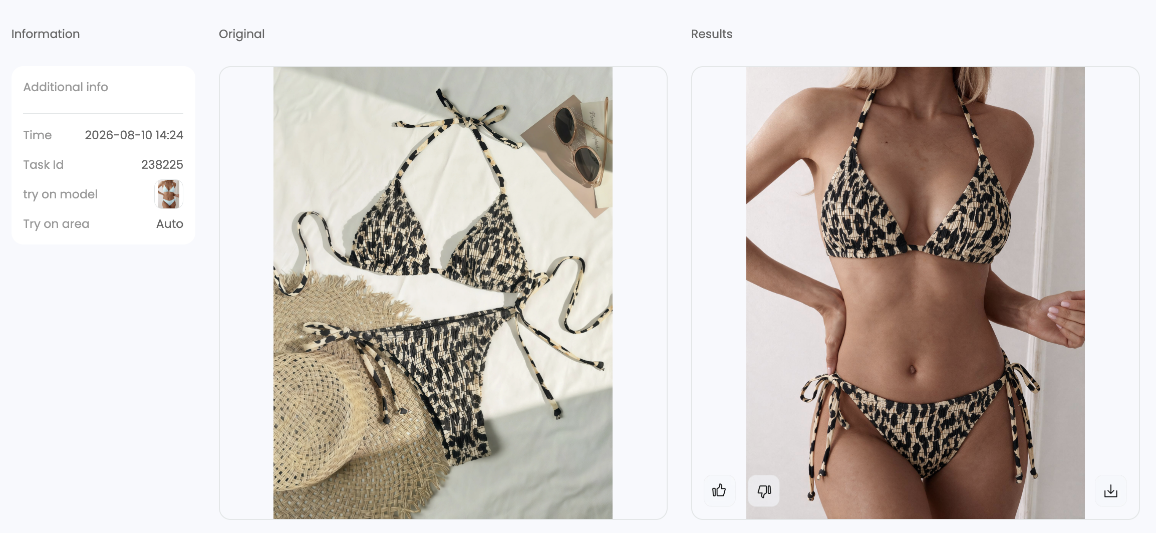Snappyit studio result for the printed strappy bikini
