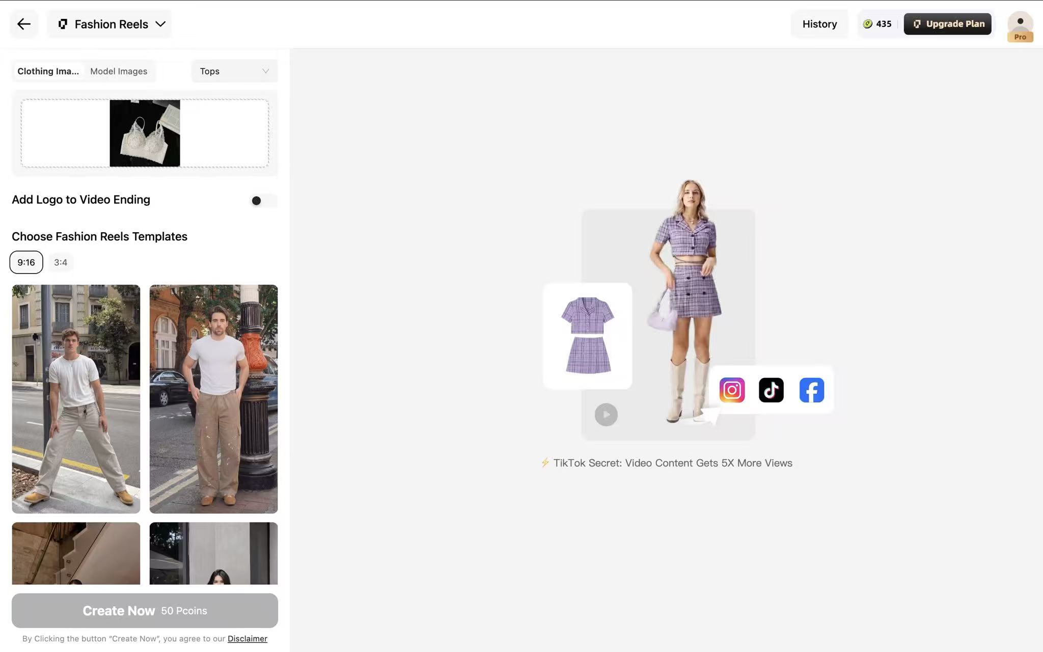 The Pic Copilot video generation workspace