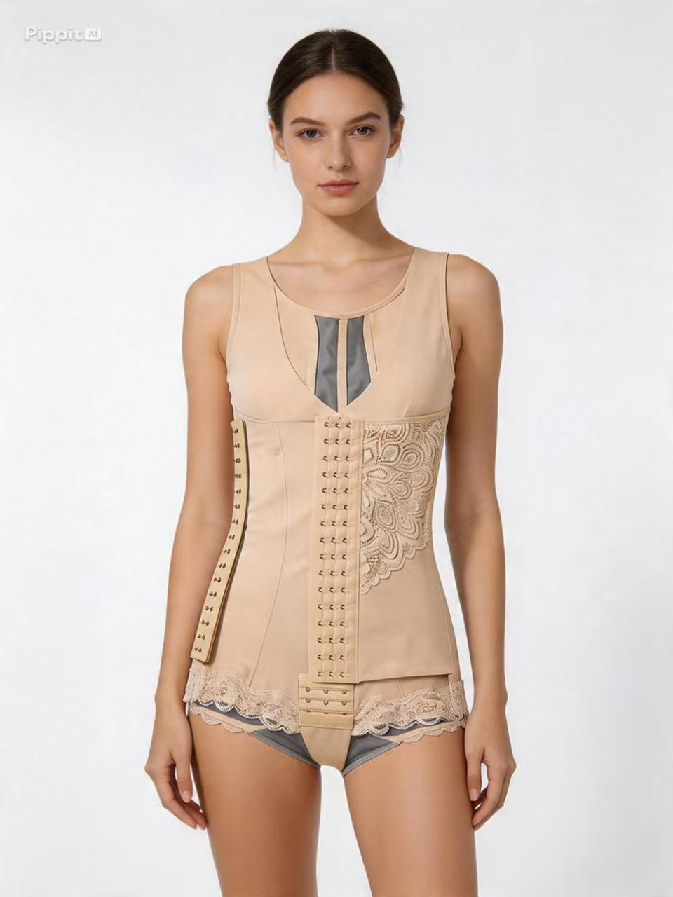 Structured shapewear generated on an AI model by Pippit