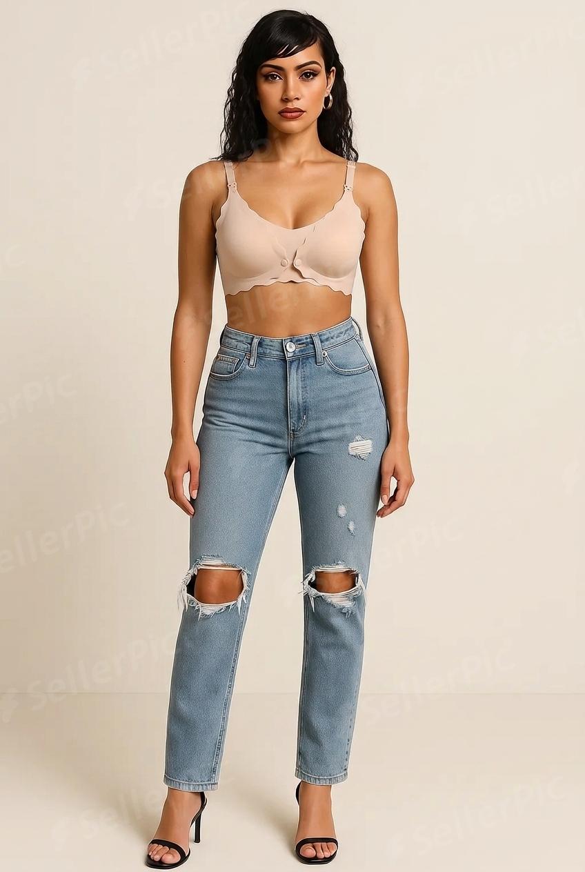 Maternity bra generated on an AI model by SellerPic in this test