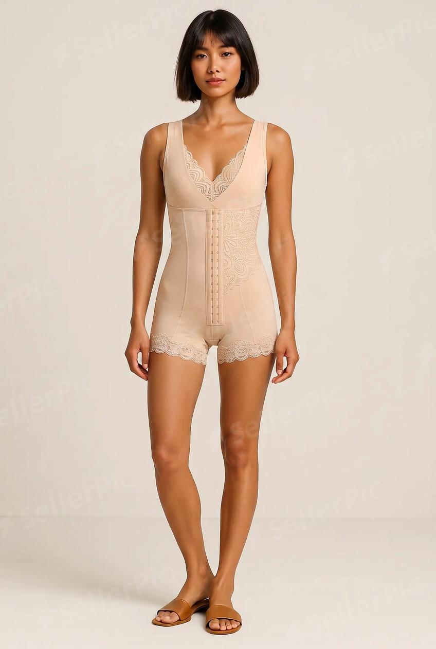 SellerPic shapewear result with added material and asymmetric lace