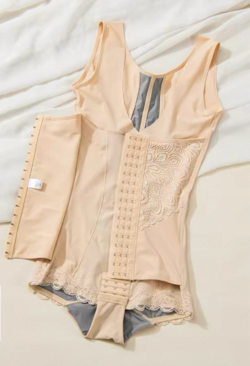 Structured shapewear flat-lay, the source photo given to every tool in this test