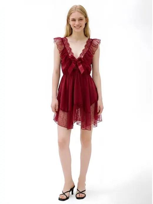 TheNewBlack burgundy tulle dress result
