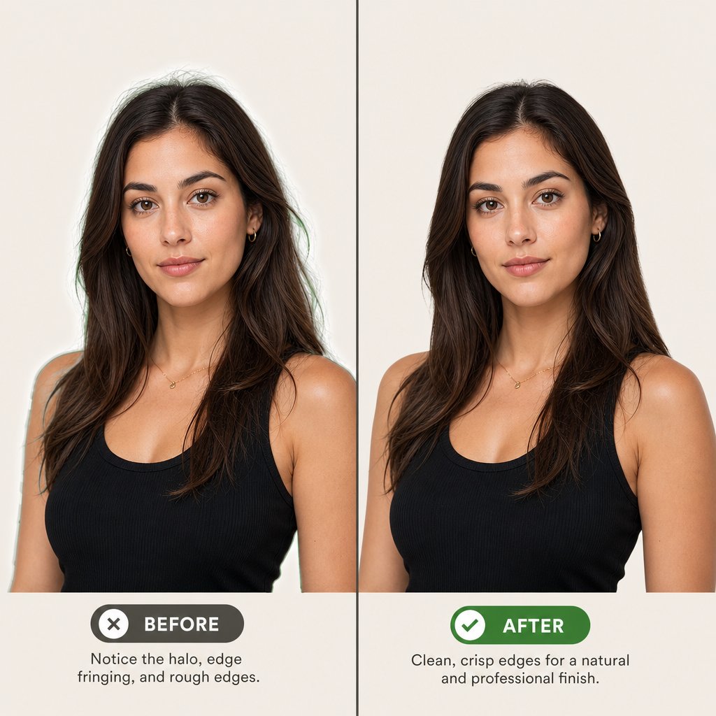 common issues like halos and color fringing around edges can be fixed with selection contraction and edge refinement techniques