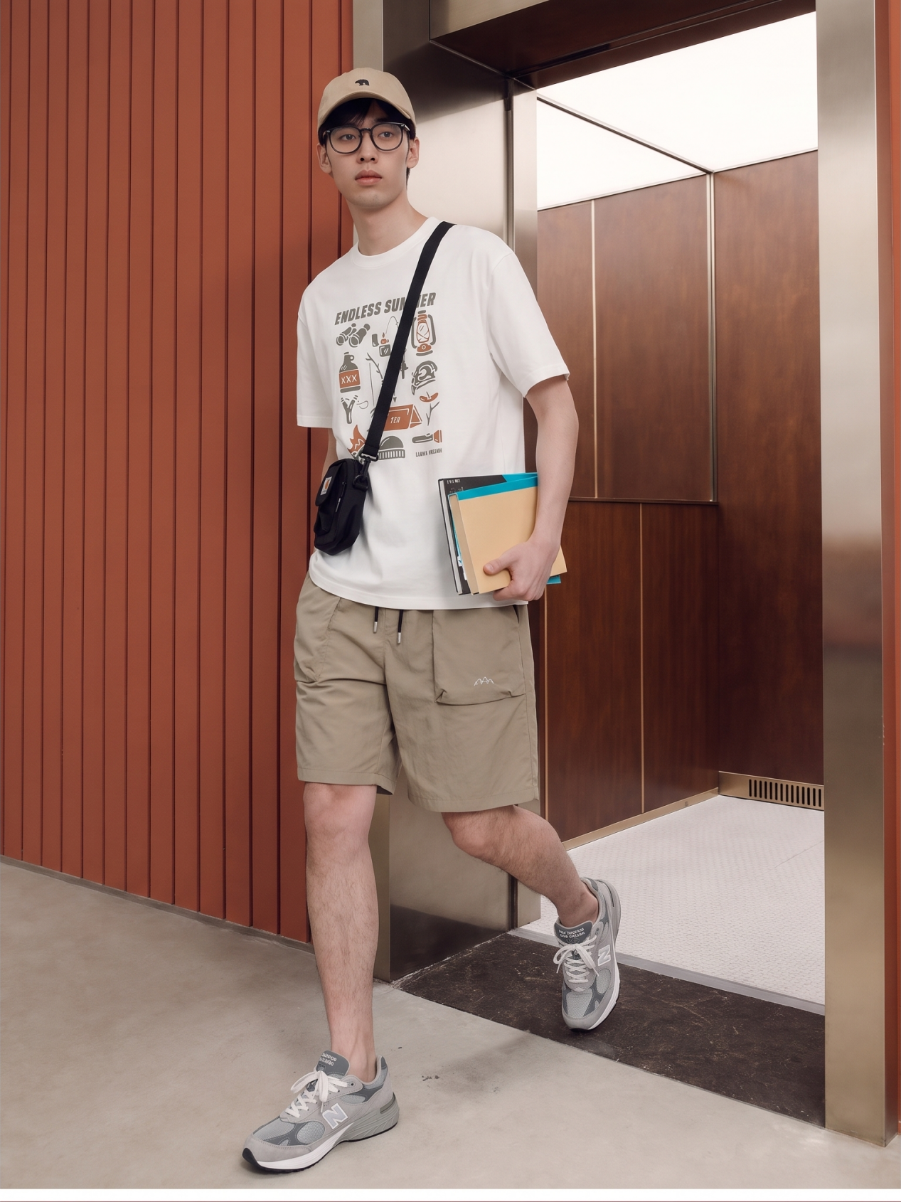 Male model wearing the generated summer outfit