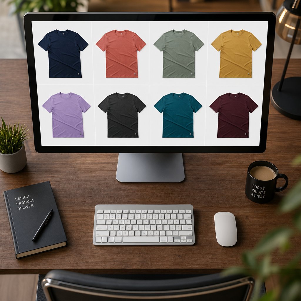 batch processing and ai tools help scale shirt color variants for catalog level production
