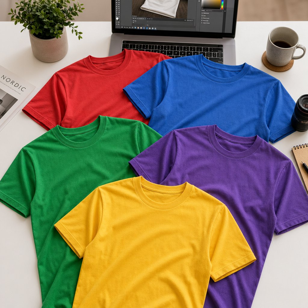 changing shirt color in photoshop lets you generate multiple product variants from a single photo shoot