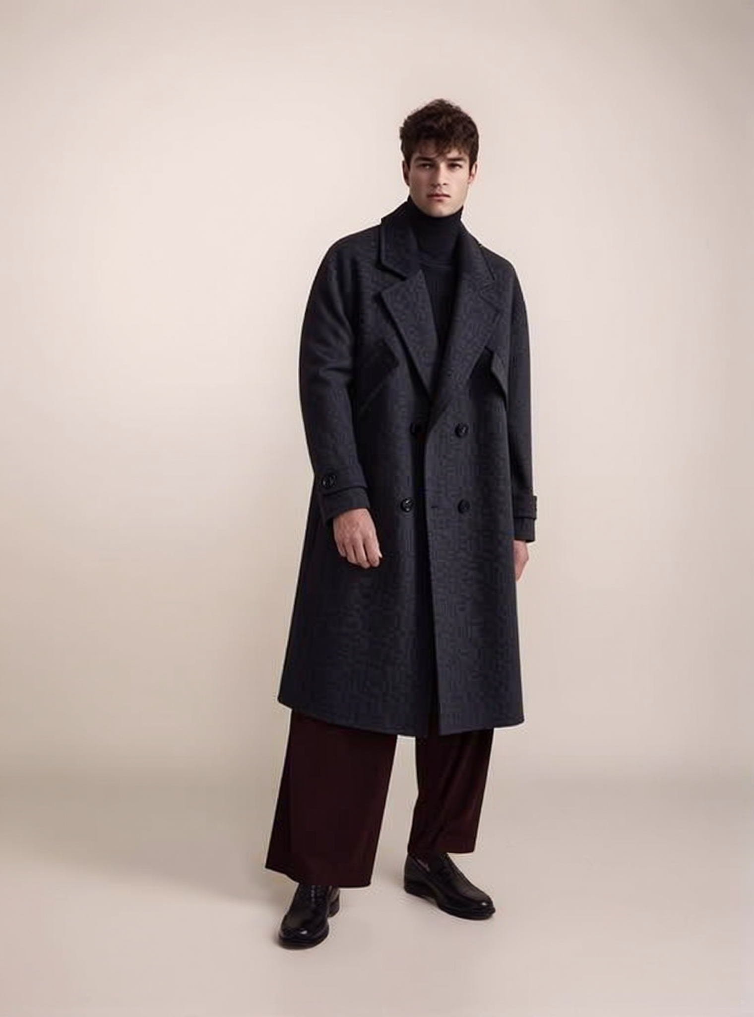 WeShop AI result for the men's gray long coat