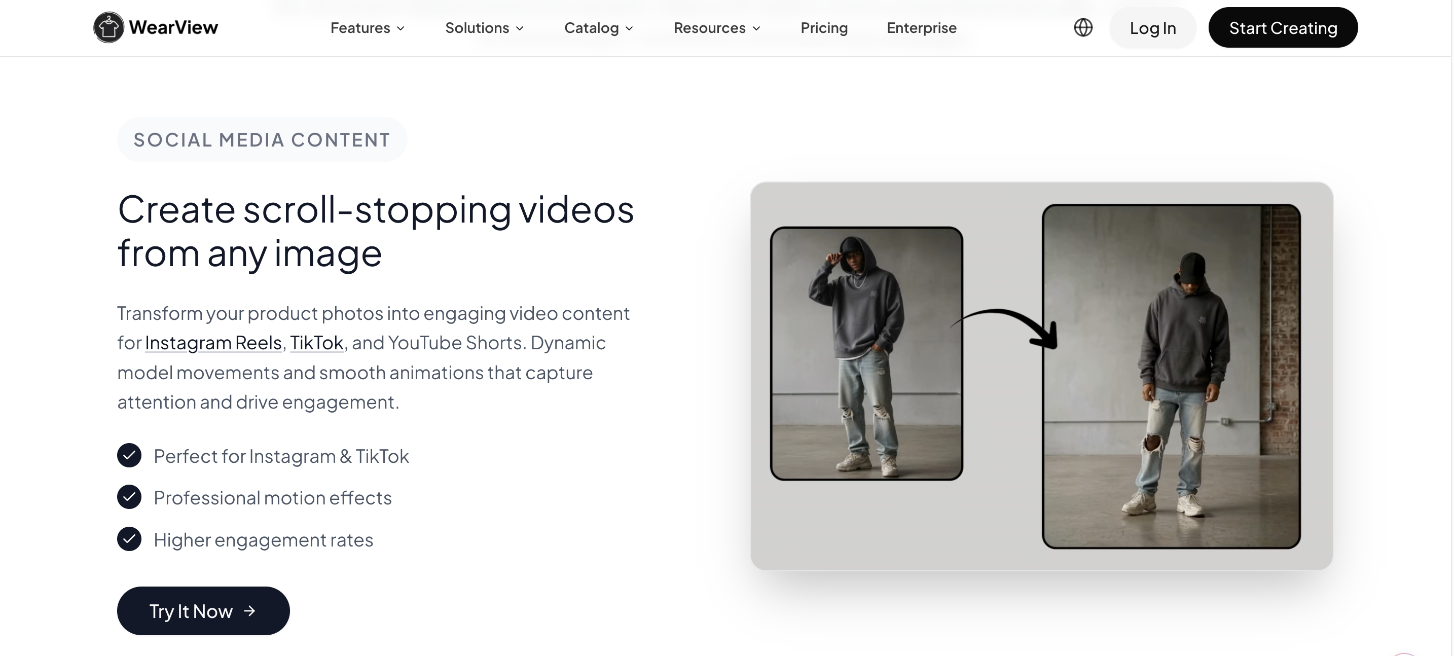 WearView interface showing fashion model template library by ethnicity, body type, and pose