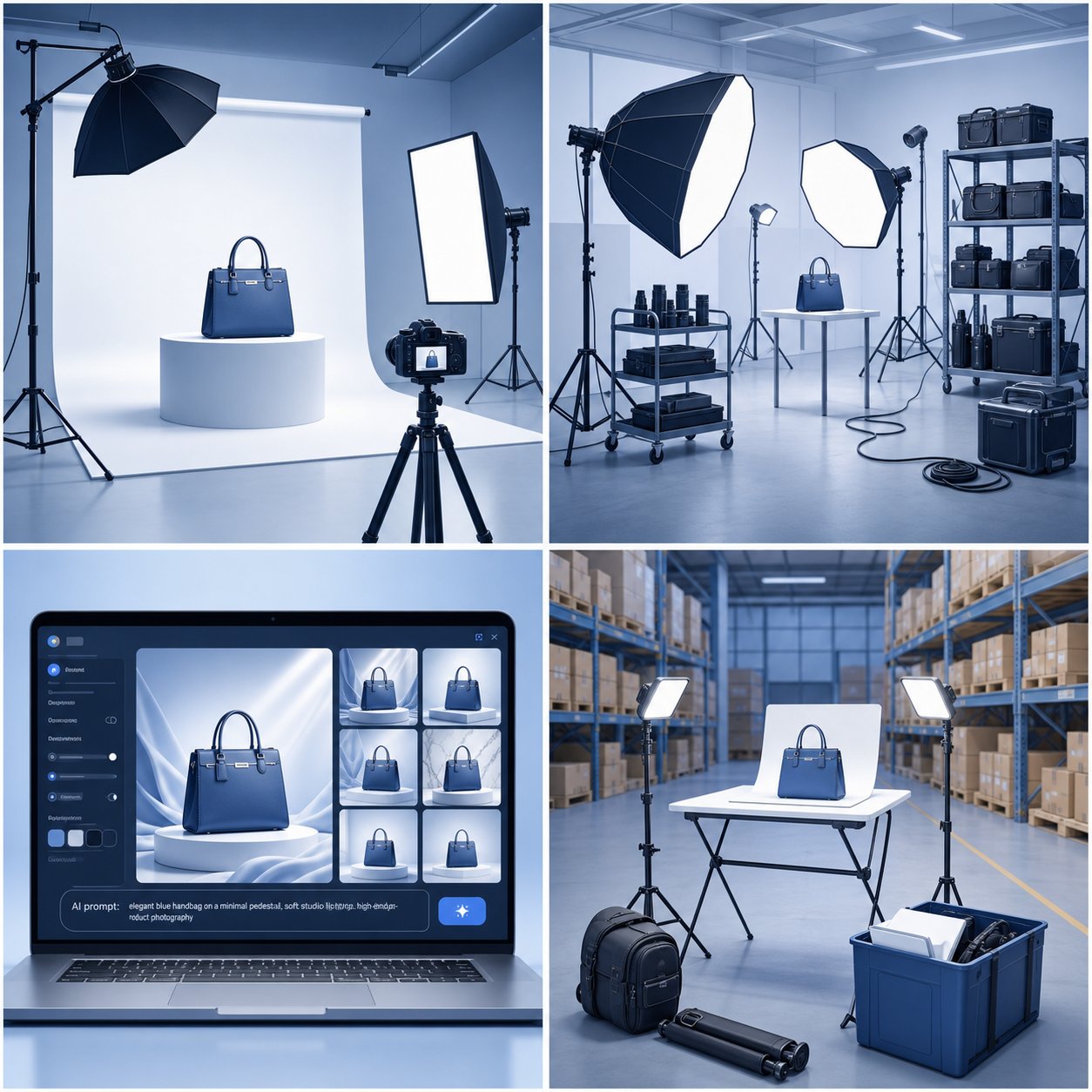 Four ecommerce product photography service models from studios to AI platforms