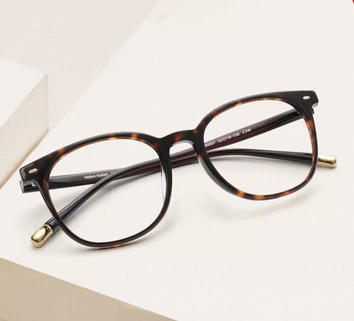 Source photo of a round tortoise optical frame