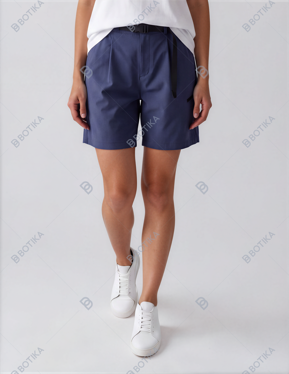 Botika result for blue belted shorts with watermark