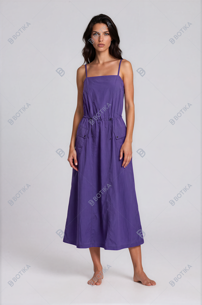 Botika result for purple spaghetti-strap dress with watermark