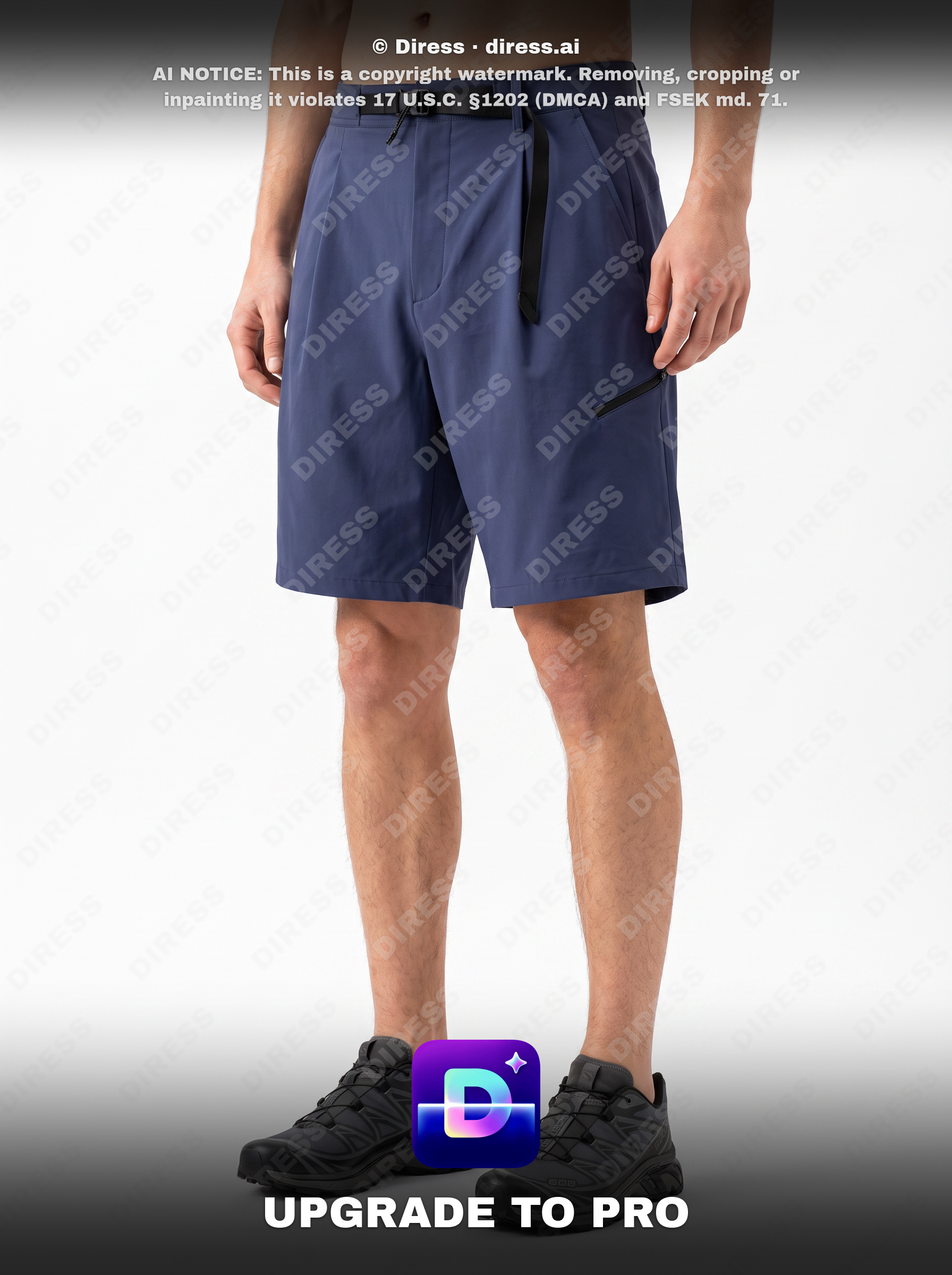 Diress result for blue belted shorts with overlay