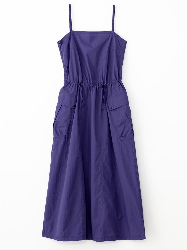 Purple spaghetti-strap dress source product photo