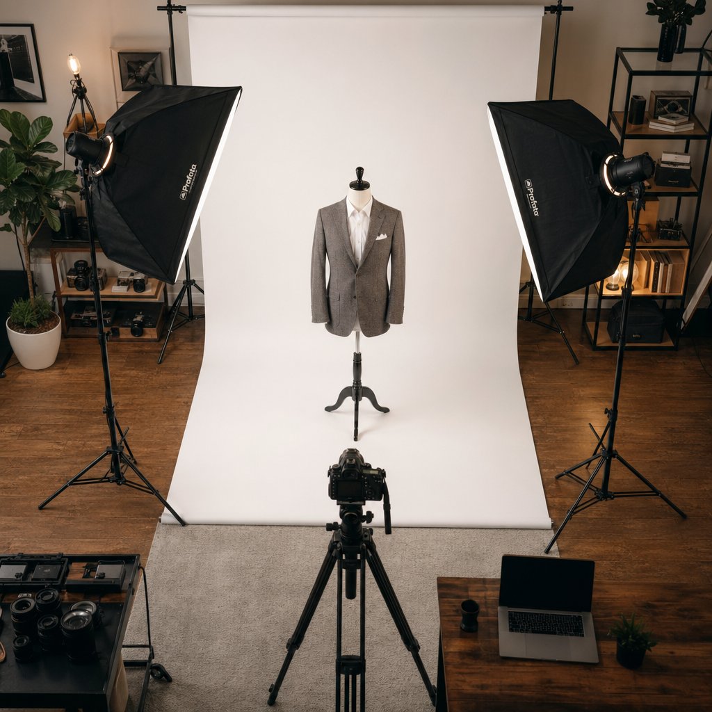 proper studio lighting and garment styling setup for optimal ai ghost mannequin input photos