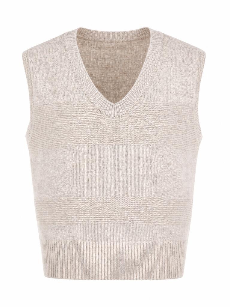 Diress ghost-mannequin-style result for the beige knit vest