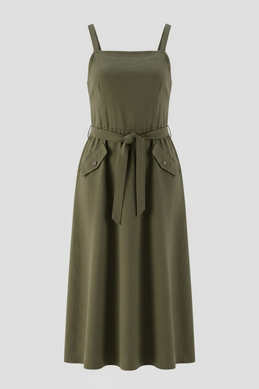 Photoroom ghost mannequin result for the olive slip dress