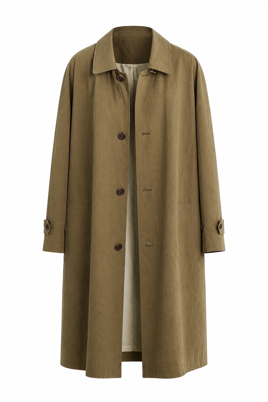 Snappyit ghost mannequin result for the khaki trench coat