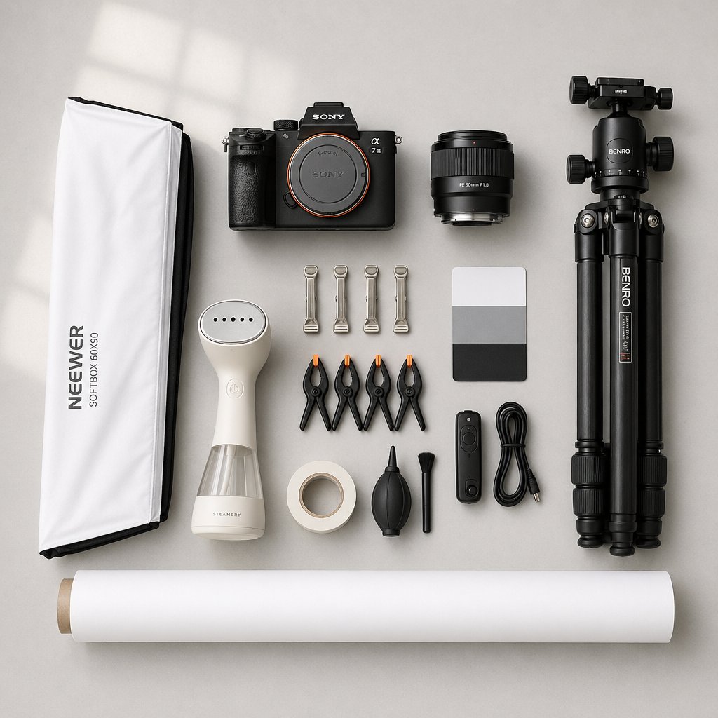 essential ghost mannequin photography equipment organized by priority for studio setup