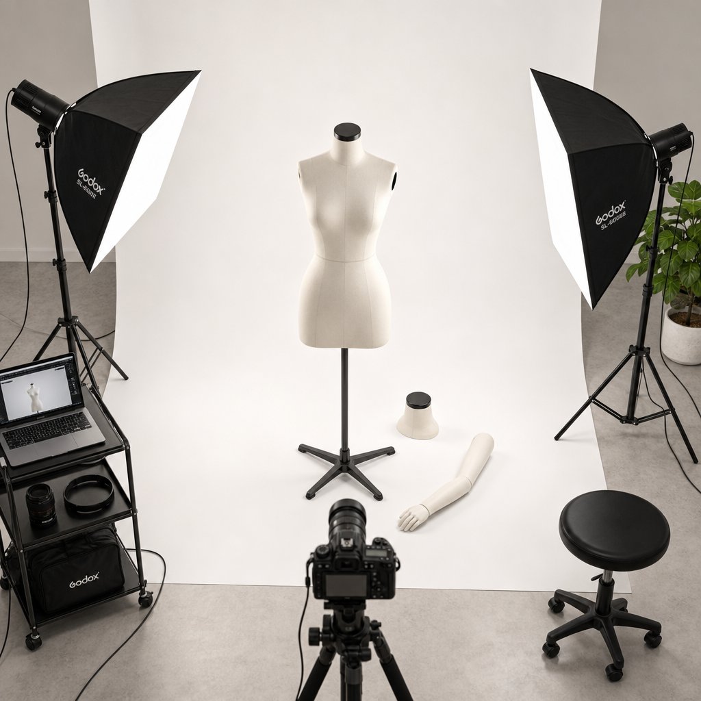 mannequins with removable sections allow photographers to capture the interior angles needed for each ghost mannequin joint type