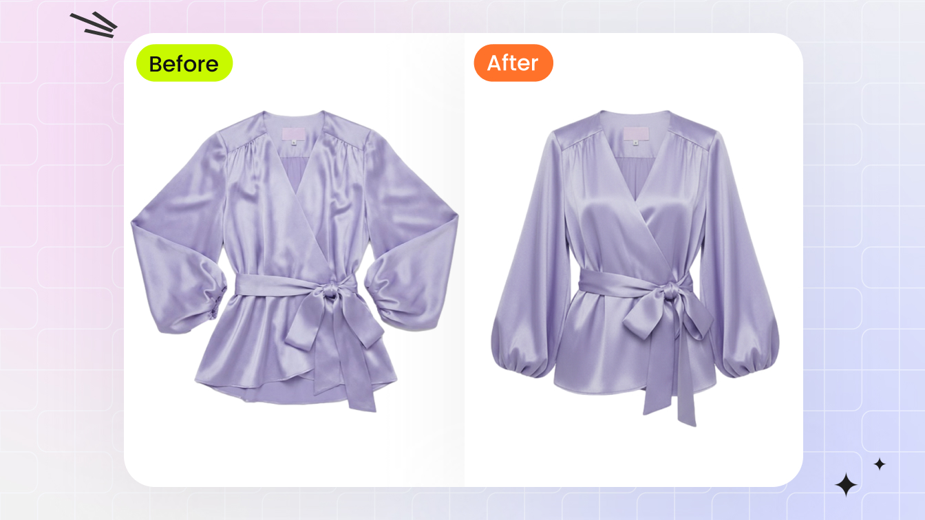 Ghost mannequin photo editing example for ecommerce apparel