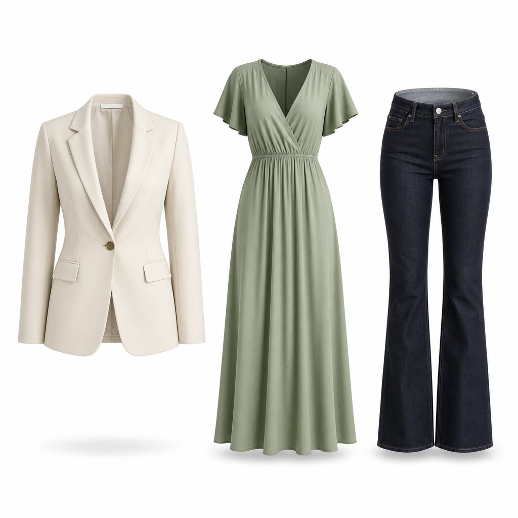Different garment types each require specific mannequin styling and editing techniques for a convincing ghost mannequin result
