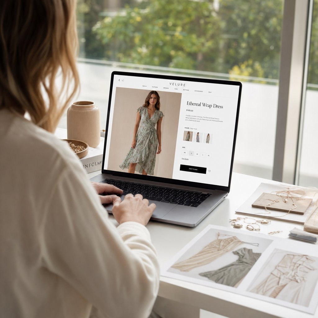 AI fashion model generation transforms flat garment photos into polished on-model product images ready for e-commerce listings